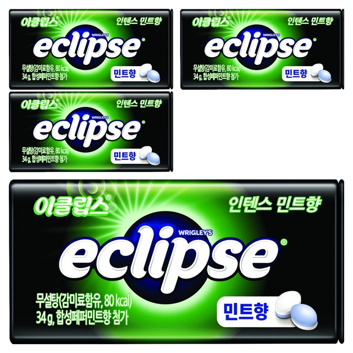 이클립스 캔디 인텐스민트향, 34g, 4개