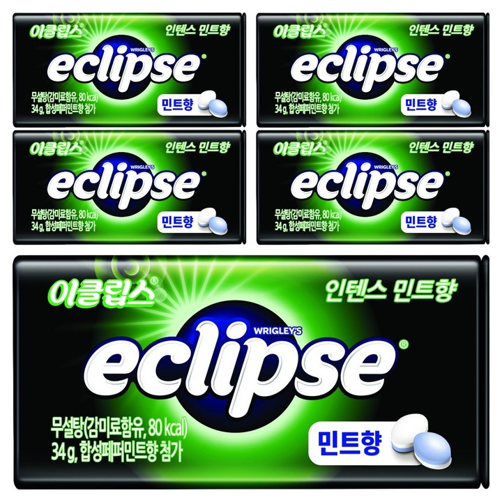 이클립스 캔디 인텐스민트향, 34g, 5개