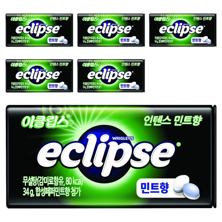 이클립스 캔디 인텐스민트향, 34g, 6개