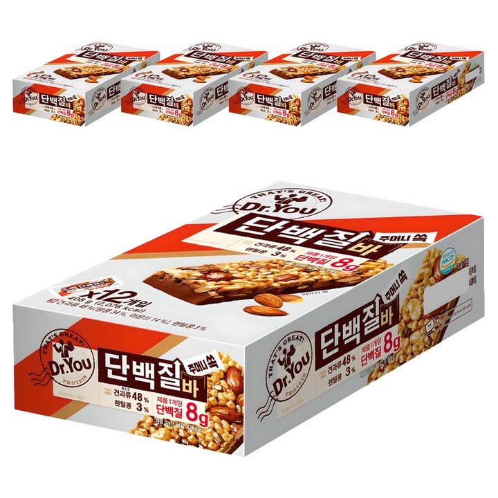 닥터유 단백질바 주머니쏙, 408g, 5개
