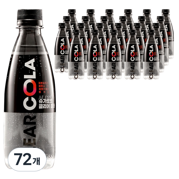 슈가로로 스파클링 클리어 콜라, 350ml, 72개