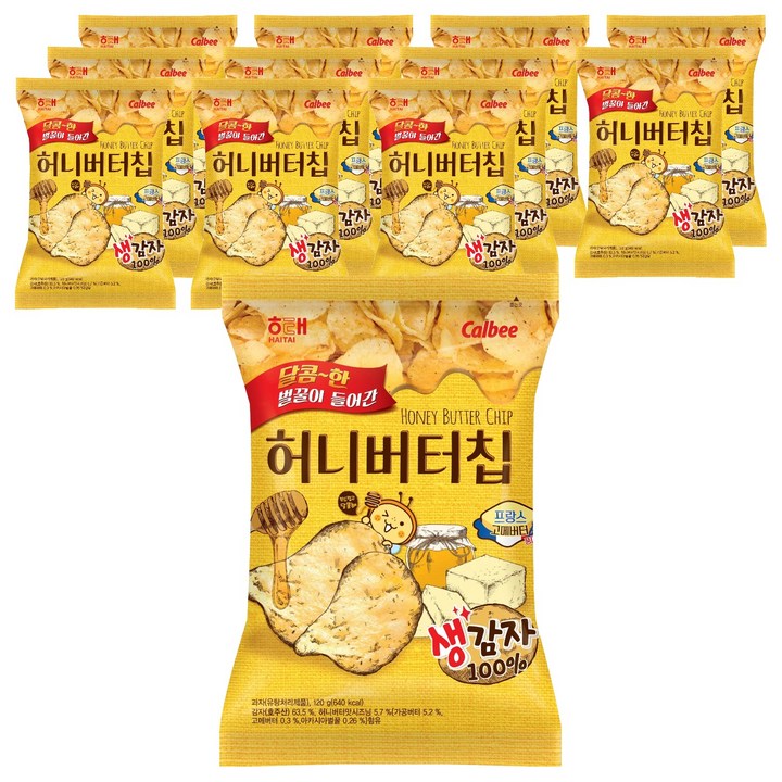 해태제과 허니버터칩, 120g, 12개