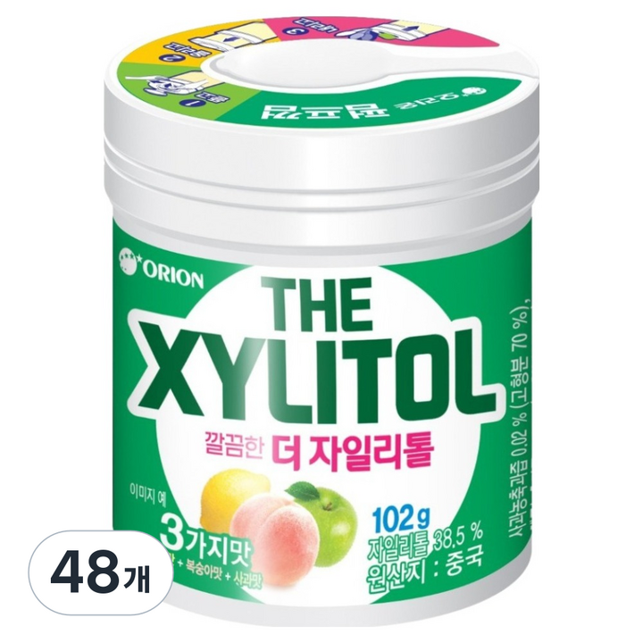 오리온 깔끔한 더 자일리톨, 102g, 48개