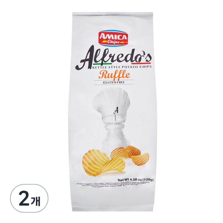 아미카칩스 알프레도 오리지널러플 감자칩, 130g, 2개