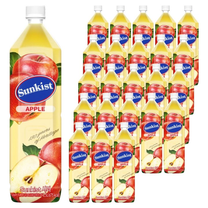 썬키스트 사과주스, 1.5L, 24개