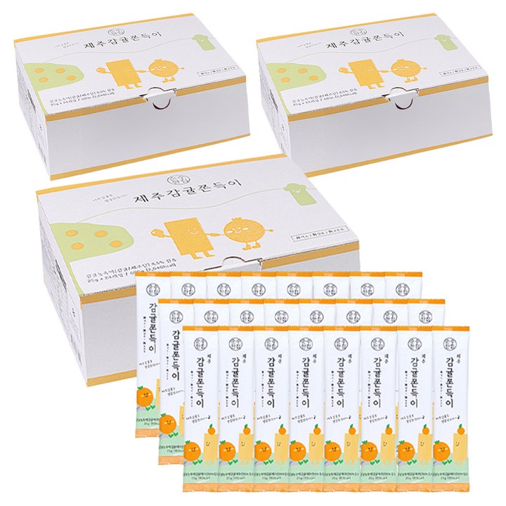 순수한집 제주 감귤 쫀득이, 600g, 3개
