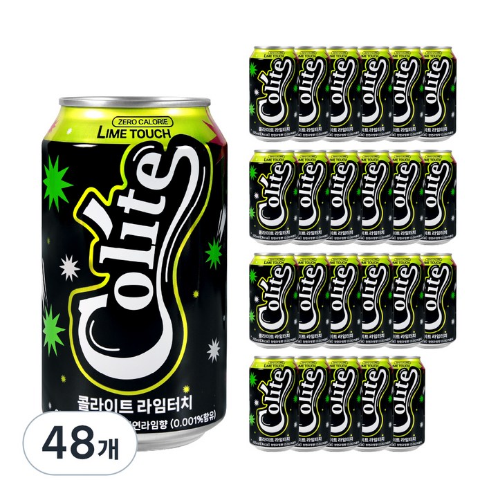 콜라이트 라임터치 제로콜라, 48개, 355ml
