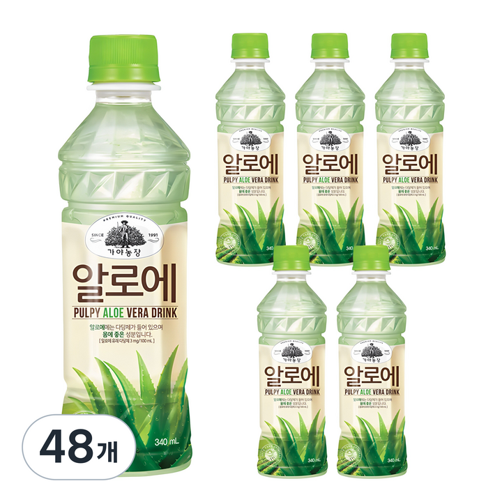 가야농장 알로에농장, 340ml, 48개