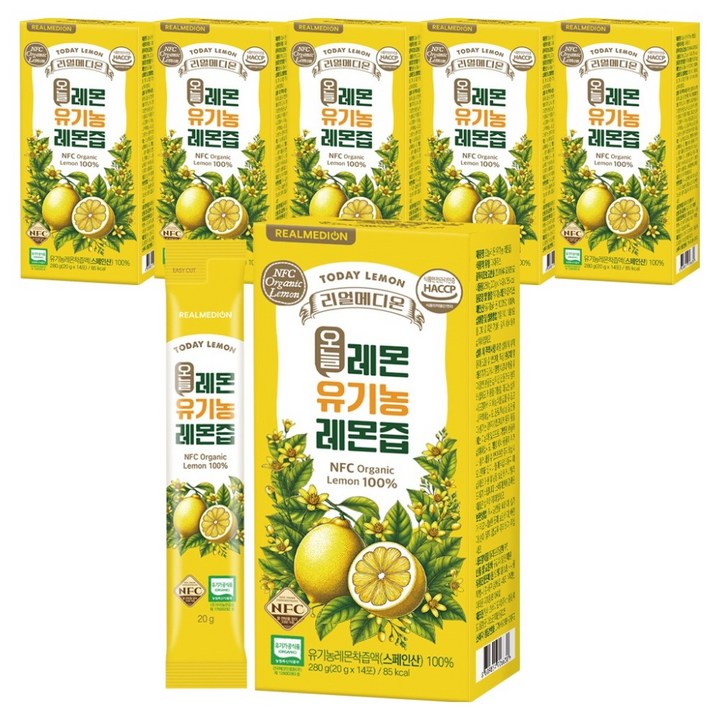 리얼메디온 오늘레몬 유기농 레몬즙 스틱, 20g, 84개