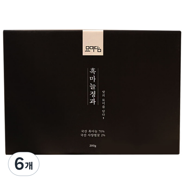 묘미담 흑마늘 정과 절편 세트 + 쇼핑백, 200g, 6개