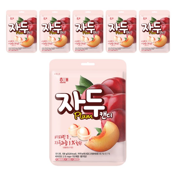 해태제과 자두 캔디, 130g, 6개
