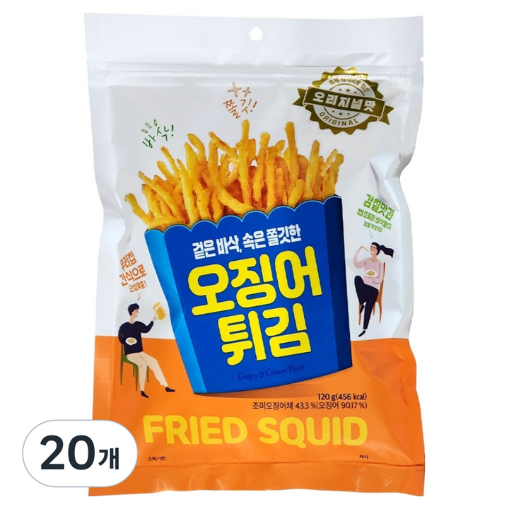 정화식품 오징어 튀김, 120g, 20개