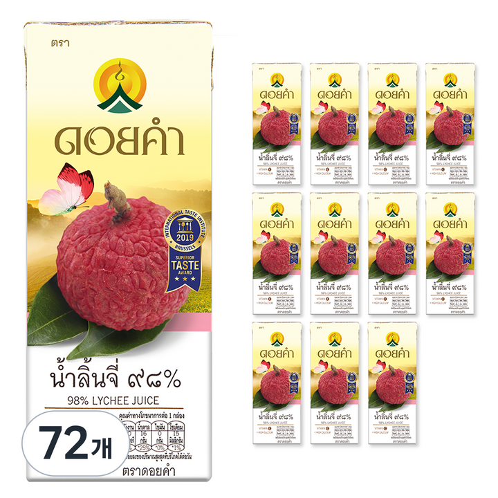 도이캄 착즙 98% 리치 주스, 200ml, 72개