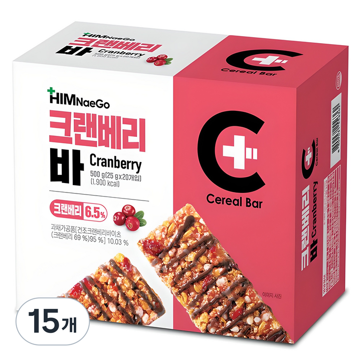힘내고 크랜베리바, 500g, 15개