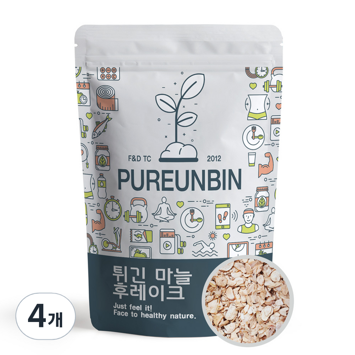 푸른빈 튀긴 마늘 후레이크, 500g, 4개