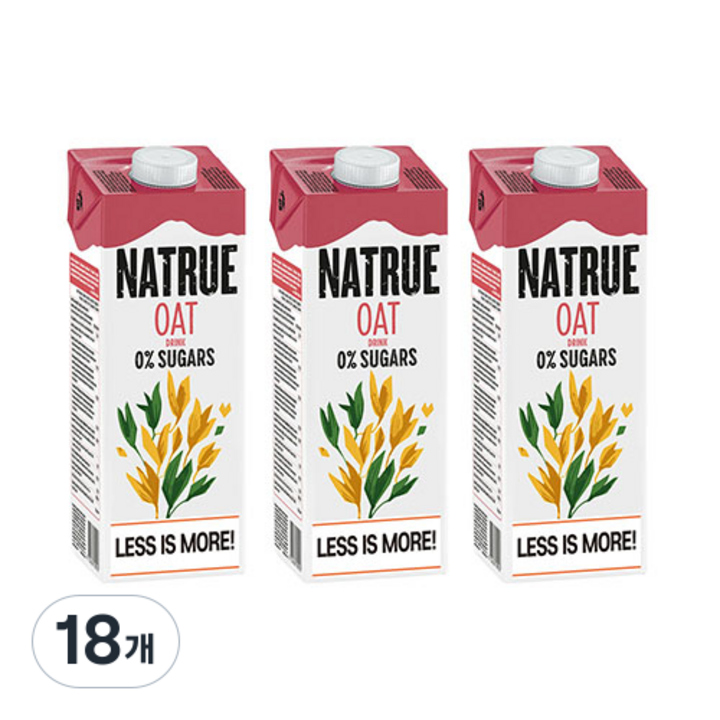 NATRUE 오트 0% 슈가 드링크, 1L, 18개