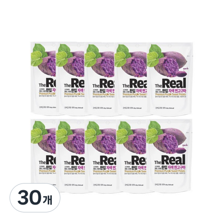 리치팜너트 한입 자색 찐고구마, 80g, 30개