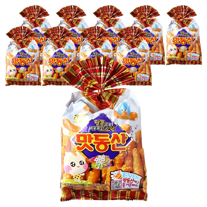 해태제과 맛동산, 70g, 10개