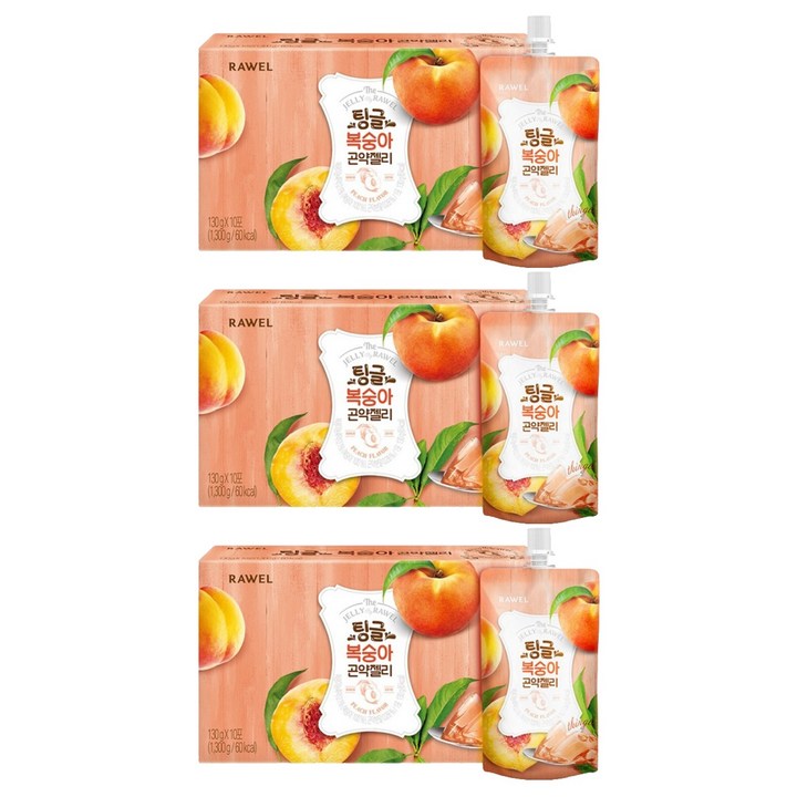 팅글 복숭아 곤약젤리 10개입, 1.3kg, 3개