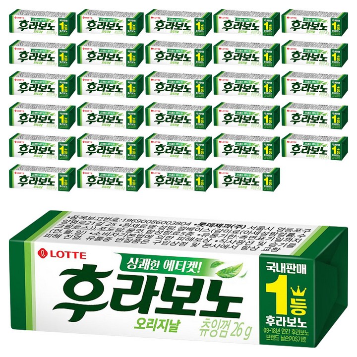 롯데웰푸드 후라보노 오리지날 9p, 26g, 36개