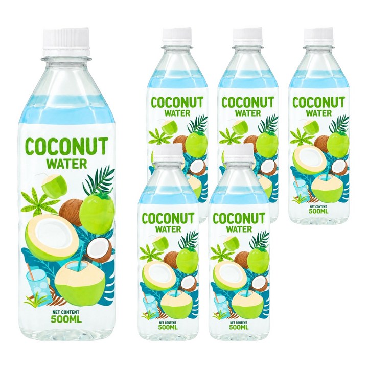 탄도 코코넛워터 100%, 500ml, 6개