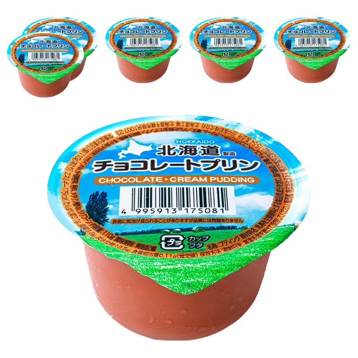 홋카이도 초코 푸딩, 6개, 110g