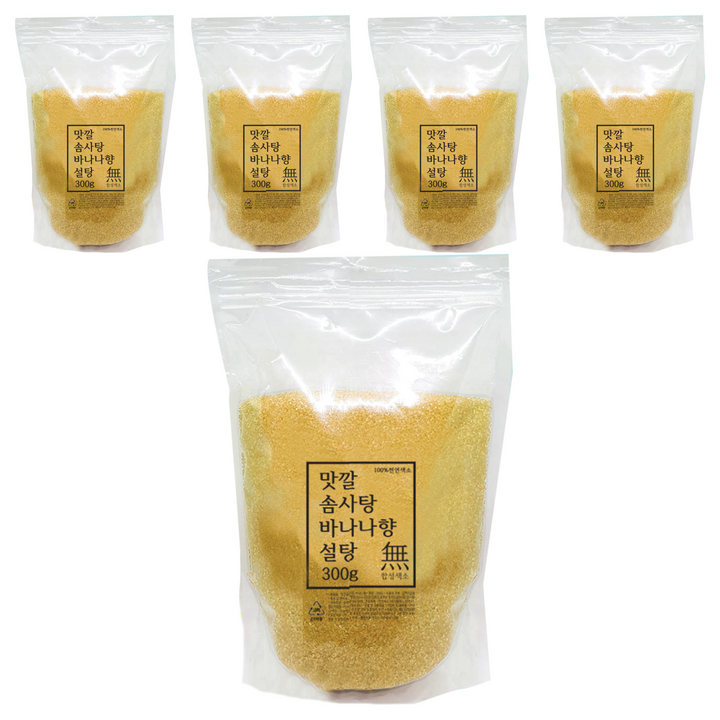맛깔 바나나향 솜사탕 설탕 30인분, 300g, 5개