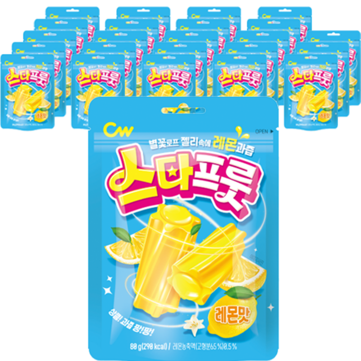 청우 스타프룻 젤리 레몬, 24개, 80g