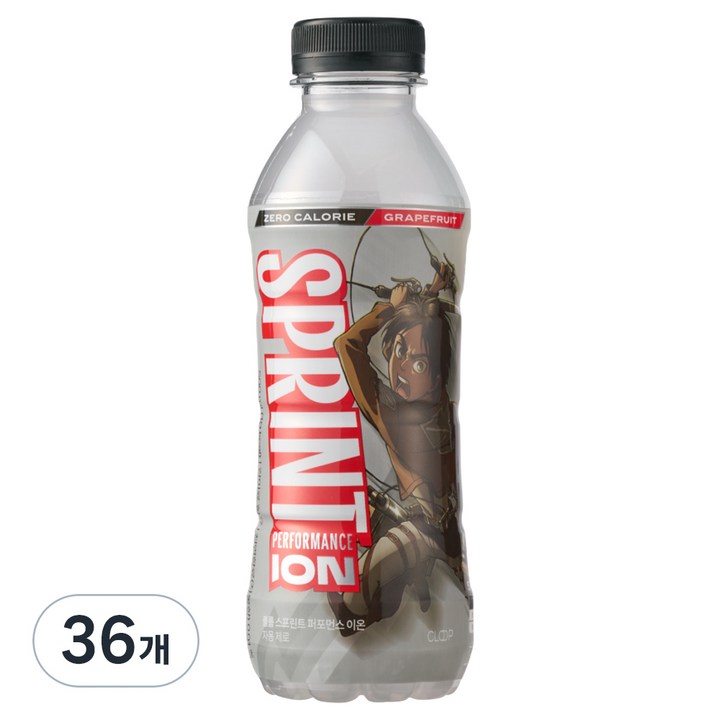 클룹 스프린트 진격의거인 제로 이온음료 자몽, 36개, 500ml