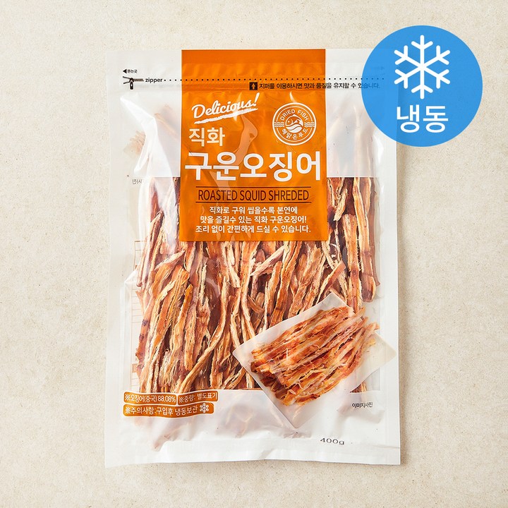 해맑은푸드 직화 구운오징어 (냉동), 400g, 1개