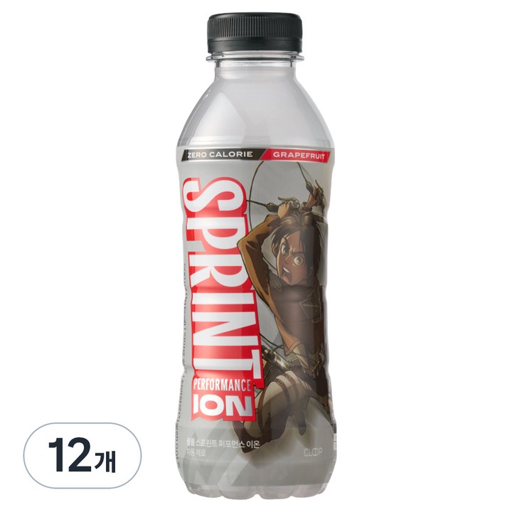 클룹 스프린트 진격의거인 제로 이온음료 자몽, 12개, 500ml