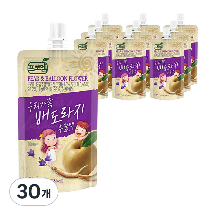 프로엠 우리가족 배도라지 추출액, 30개, 100ml
