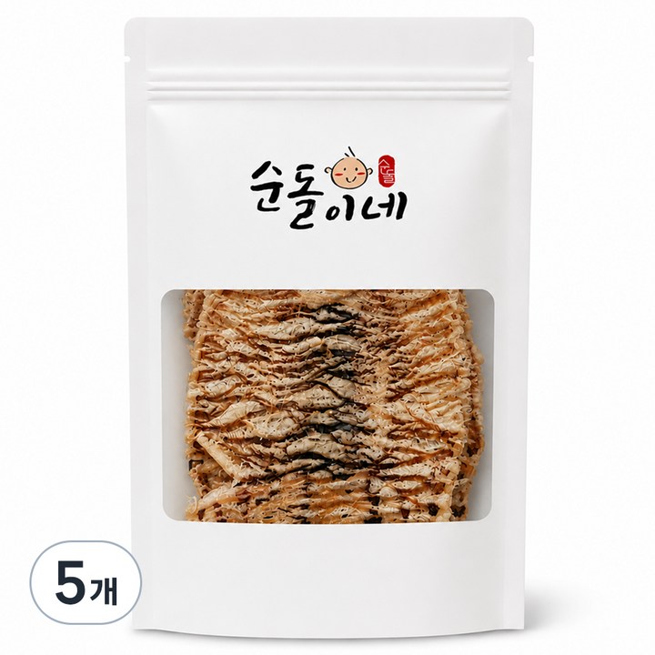 순돌이네 맥반석 오징어 몸통, 5개, 150g