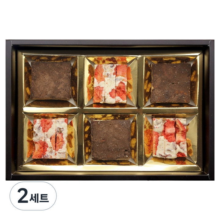 몽샹82 스윗러브 쫀득쿠키 6P + 쇼핑백, 165g, 2세트