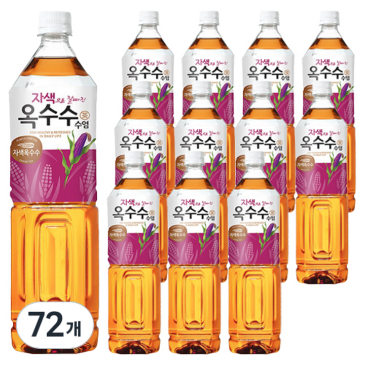 웅진 자색으로 잘빠진 옥수수수염차, 1.5L, 72개