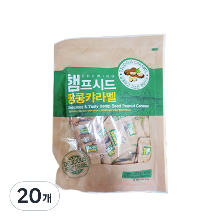 인신 햄프시드 땅콩캬라멜, 120g, 20개