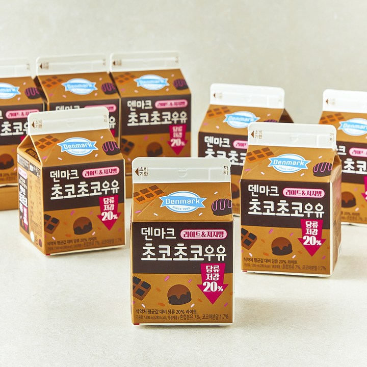 덴마크 초코초코 우유, 300ml, 8개
