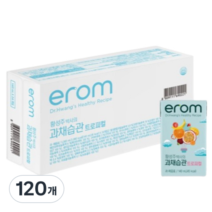 이롬 황성주박사의 과채습관 트로피컬 음료, 140ml, 120개