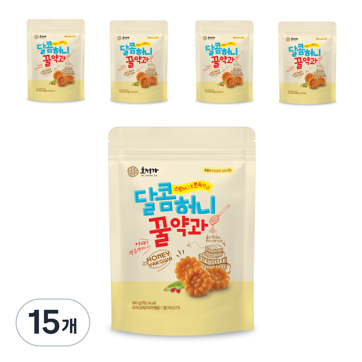 호정가 달콤허니 꿀약과, 180g, 15개