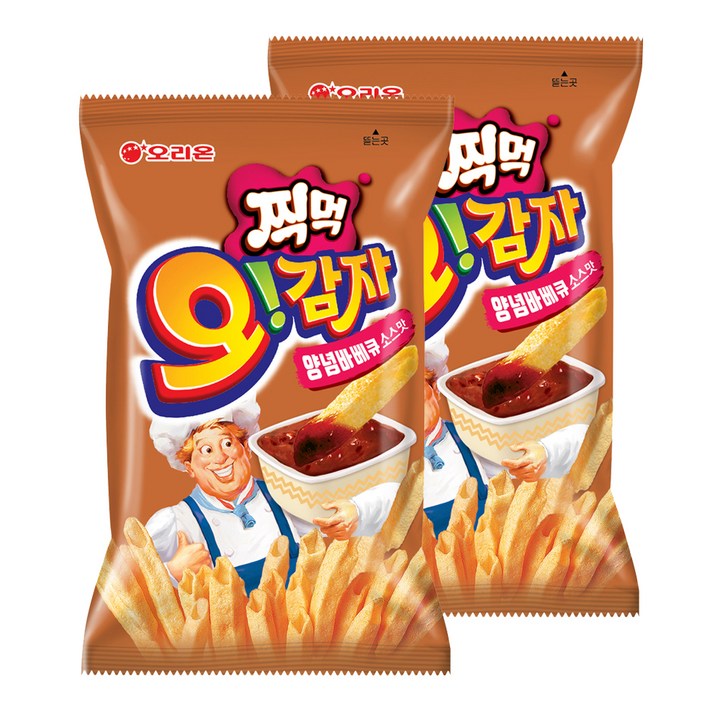오리온 오감자 딥바베큐 스낵, 75g, 2개