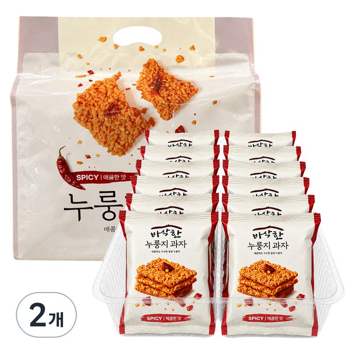바삭한 누룽지 과자 매콤한맛, 438g, 2개