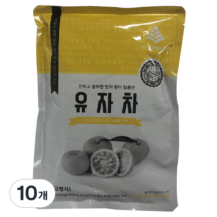청솔 유자차, 900g, 1개입, 10개