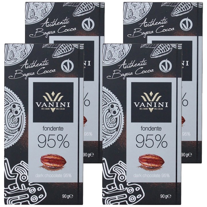 바니니 다크초콜릿 95%, 90g, 4개