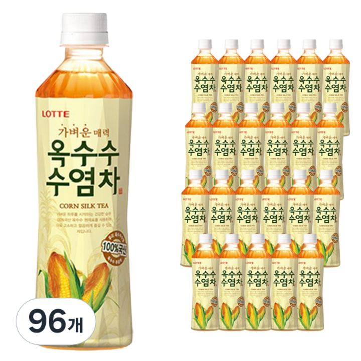 롯데칠성음료 가벼운 매력 옥수수 수염차, 500ml, 96개