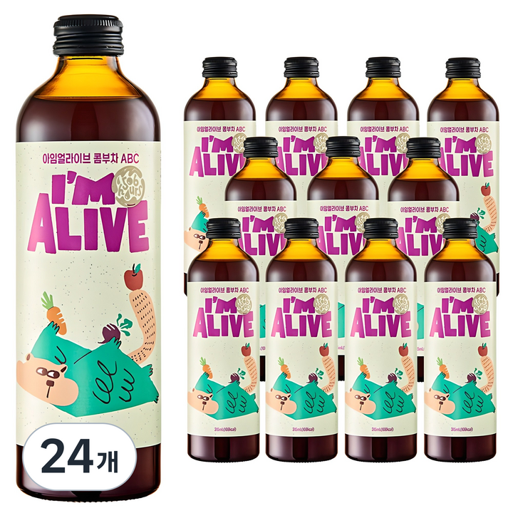 아임얼라이브콤부차 ABC, 315ml, 24개