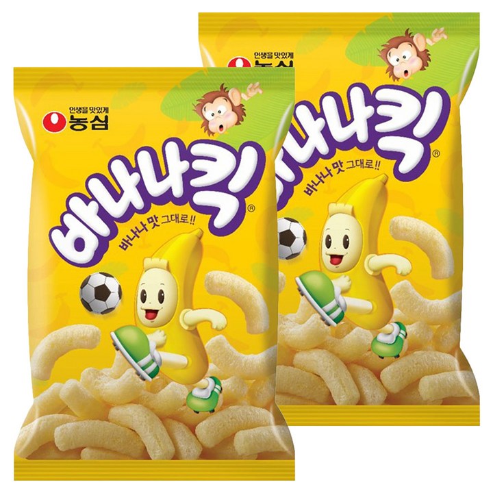 농심 바나나킥, 118g, 2개