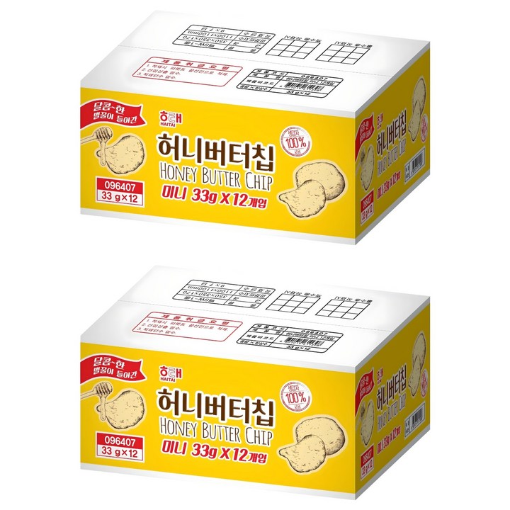 허니버터칩 미니, 33g, 24개