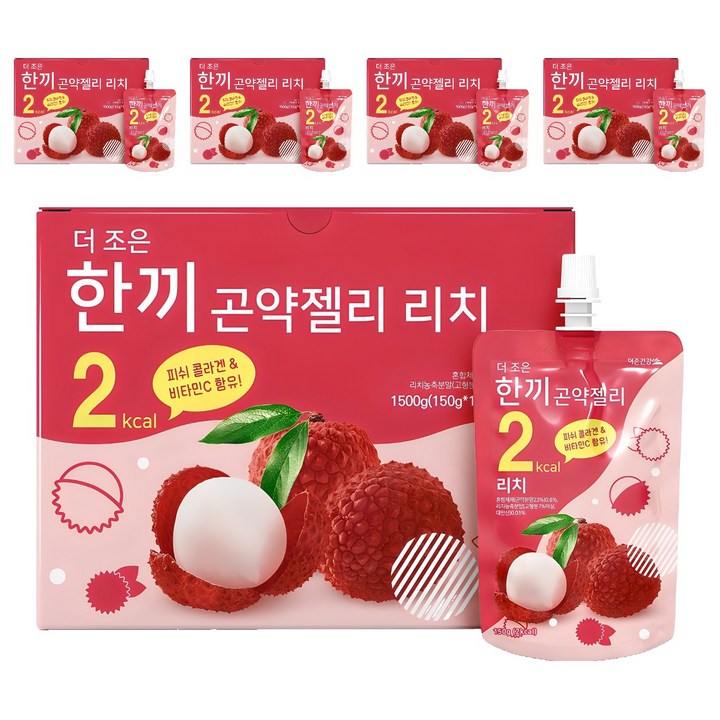 더존건강 더 조은 한끼곤약젤리 리치 10개입, 1.5kg, 5개