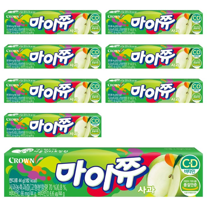 마이쮸 사과 츄잉캔디, 8개, 44g