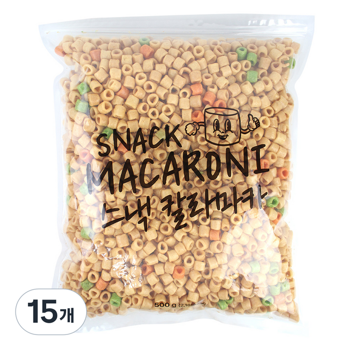우리가스토리 칼라마카 마카로니 뻥튀기, 500g, 15개